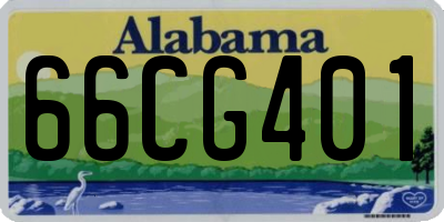 AL license plate 66CG401