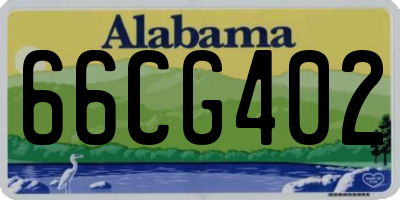 AL license plate 66CG402