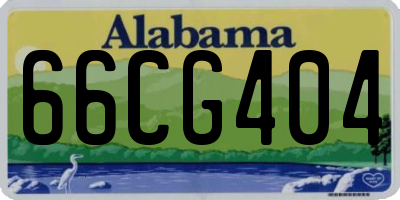 AL license plate 66CG404