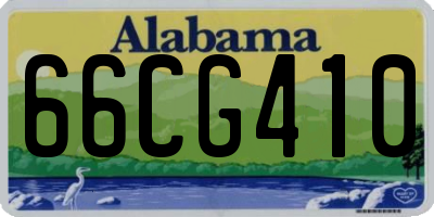 AL license plate 66CG410