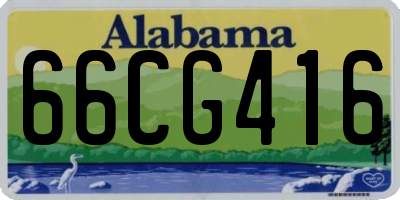 AL license plate 66CG416