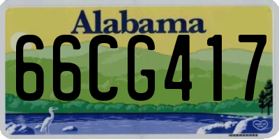 AL license plate 66CG417