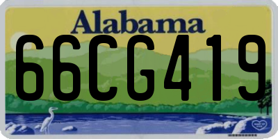 AL license plate 66CG419
