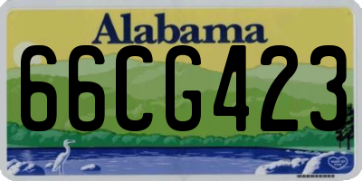 AL license plate 66CG423