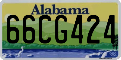 AL license plate 66CG424