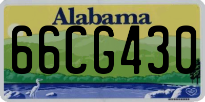AL license plate 66CG430
