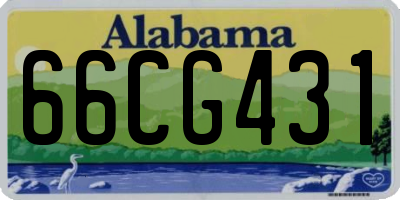 AL license plate 66CG431