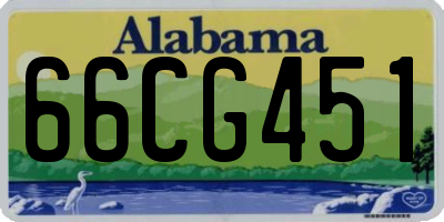 AL license plate 66CG451