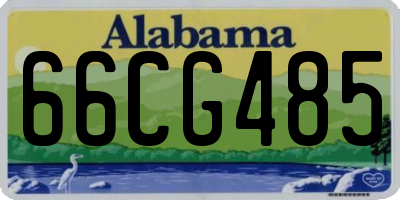 AL license plate 66CG485