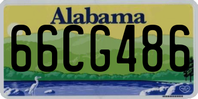 AL license plate 66CG486