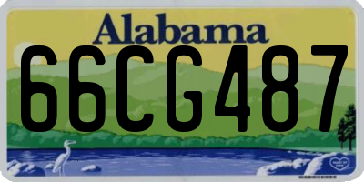 AL license plate 66CG487