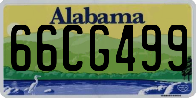 AL license plate 66CG499