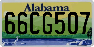 AL license plate 66CG507