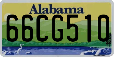AL license plate 66CG510