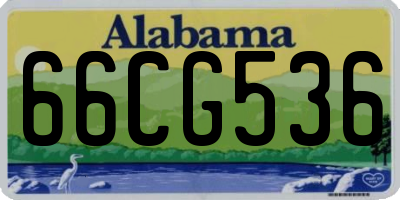 AL license plate 66CG536