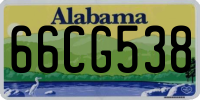 AL license plate 66CG538