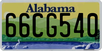 AL license plate 66CG540