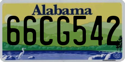 AL license plate 66CG542