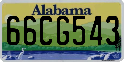AL license plate 66CG543