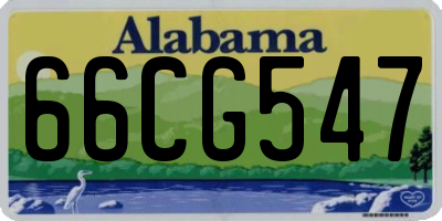 AL license plate 66CG547