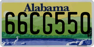 AL license plate 66CG550