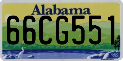 AL license plate 66CG551