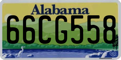 AL license plate 66CG558