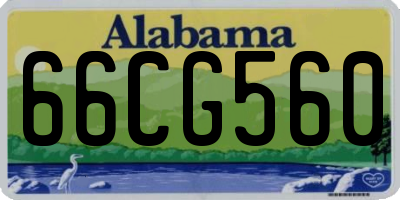 AL license plate 66CG560