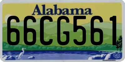 AL license plate 66CG561
