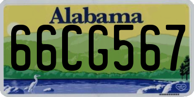 AL license plate 66CG567
