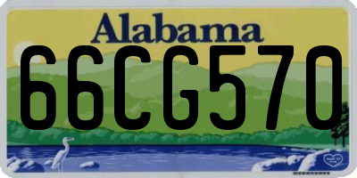 AL license plate 66CG570