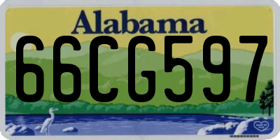 AL license plate 66CG597