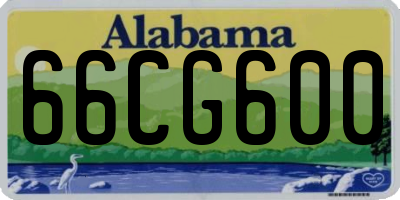AL license plate 66CG600