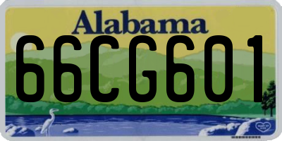 AL license plate 66CG601