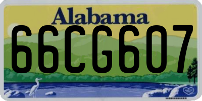 AL license plate 66CG607