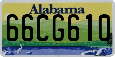 AL license plate 66CG610
