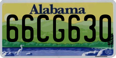 AL license plate 66CG630