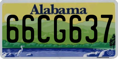 AL license plate 66CG637