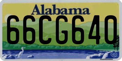 AL license plate 66CG640