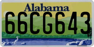 AL license plate 66CG643