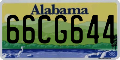 AL license plate 66CG644