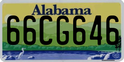 AL license plate 66CG646