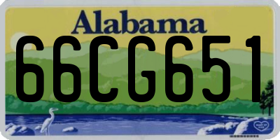 AL license plate 66CG651