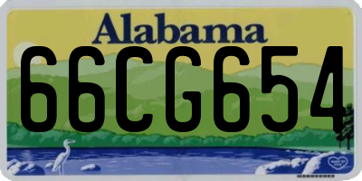 AL license plate 66CG654