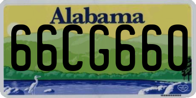 AL license plate 66CG660