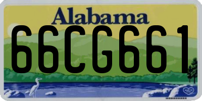 AL license plate 66CG661