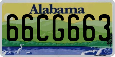 AL license plate 66CG663