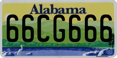 AL license plate 66CG666