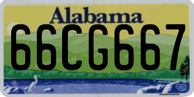 AL license plate 66CG667