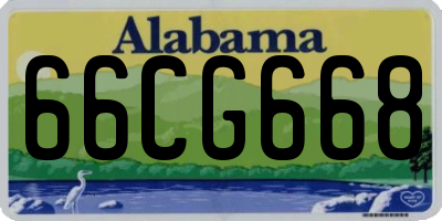 AL license plate 66CG668